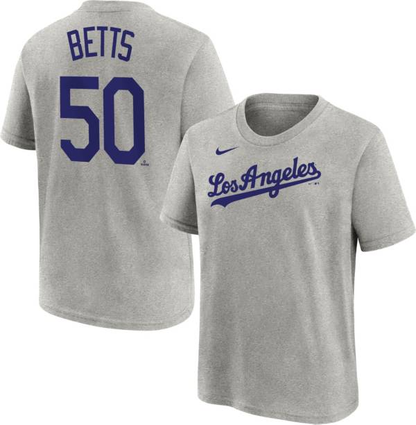 Nike Youth Los Angeles Dodgers Mookie Betts #50 Gray T-Shirt product image
