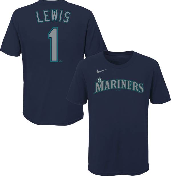 Nike Youth Seattle Mariners Kyle Lewis #1 Navy T-Shirt
