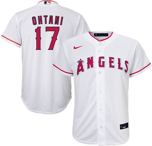 Outerstuff Youth Los Angeles Angels Shohei Ohtani #17 White Cool Base Jersey