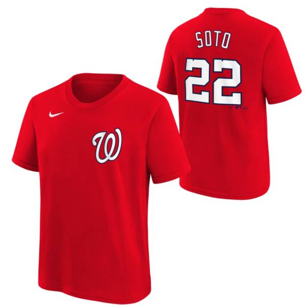 Nike Little Kids' Washington Nationals Juan Soto #22 Red T-Shirt