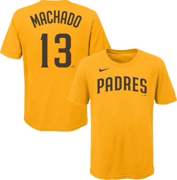 Nike Youth San Diego Padres Manny Machado #13 Yellow T-Shirt