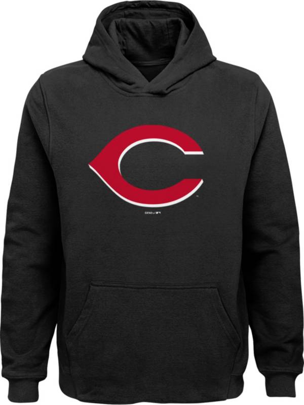 Outerstuff Youth Cincinnati Reds Black Pullover Hoodie