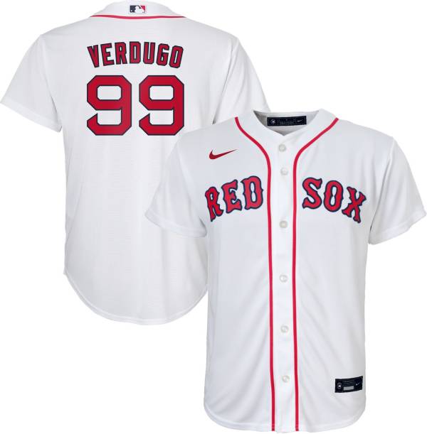 Nike Youth Replica Boston Red Sox Alex Verdugo #99 Cool Base White Jersey