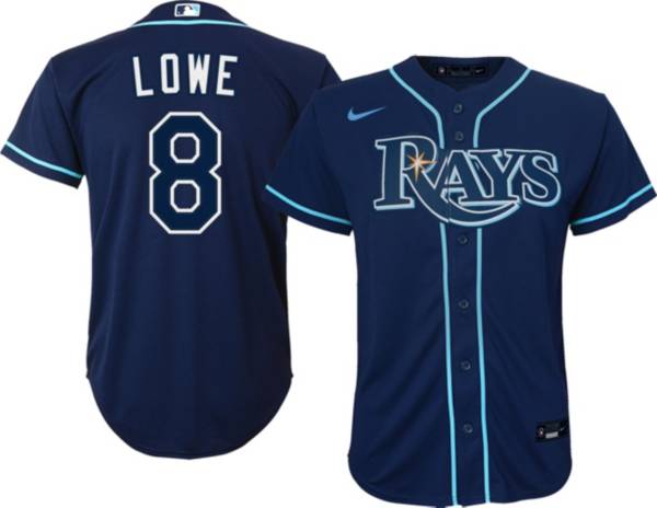 Nike Youth Tampa Bay Rays Brandon Lowe #8 Navy Cool Base Jersey