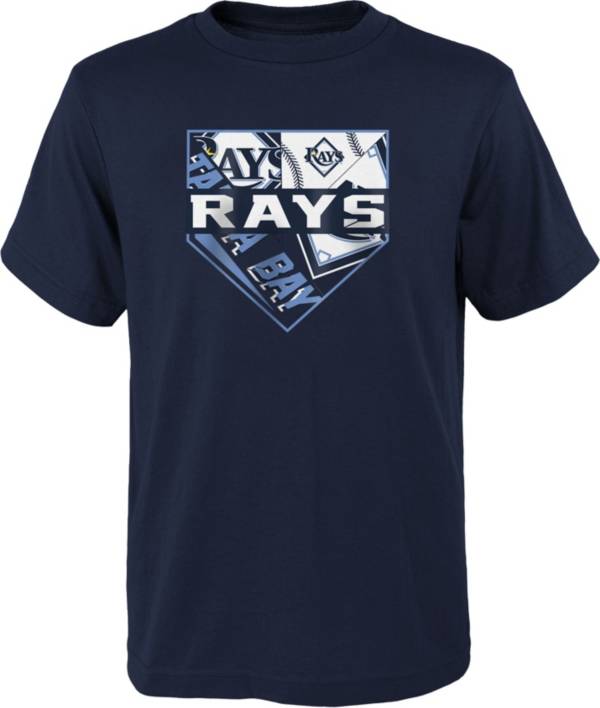 Outerstuff Youth Tampa Bay Rays Navy Logo T-Shirt