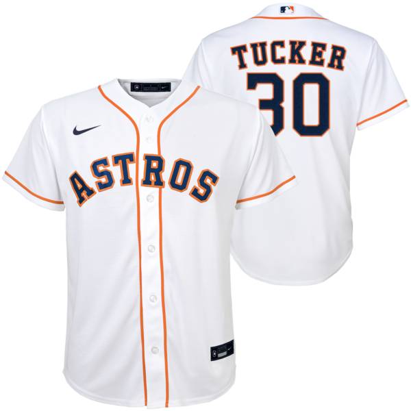 Nike Youth Houston Astros Kyle Tucker #30 White Replica Baseball Jersey