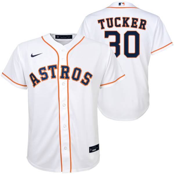 Nike Youth Houston Astros Kyle Tucker #30 White Replica Baseball Jersey product image
