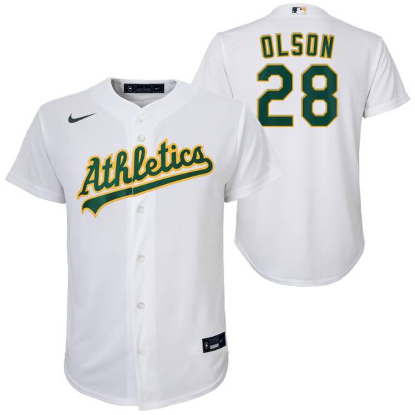 Nike Youth Oakland Athletics Matt Olson #28 White Replica Baseball Jersey