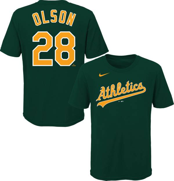 Nike Youth Oakland Athletics Matt Olson #28 Green T-Shirt