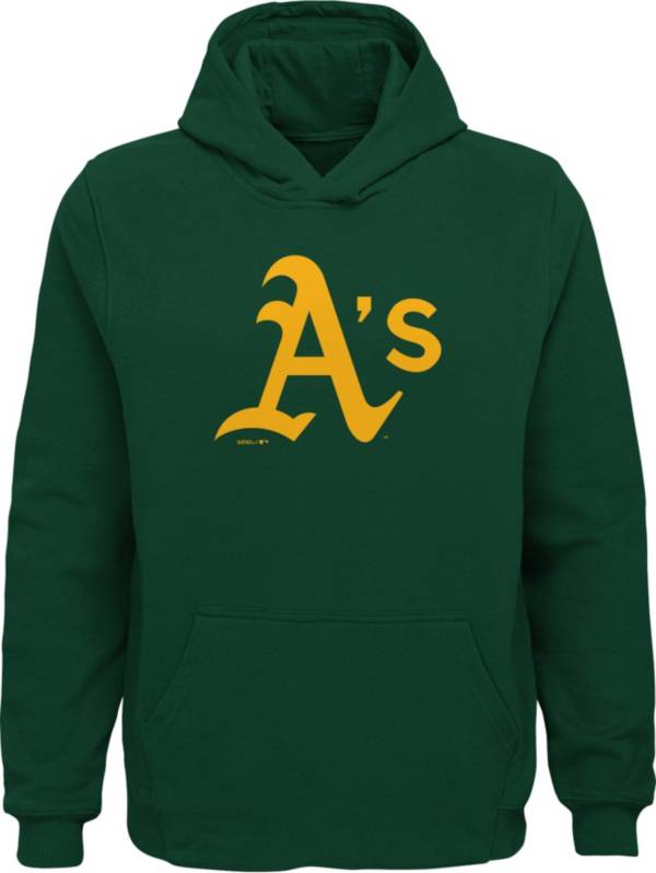 MLB Team Apparel Youth Oakland Athletics Green Pullover Hoodie