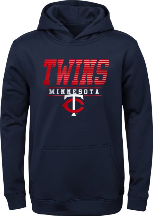 MLB Team Apparel Youth Minnesota Twins Navy Winstreak Pullover Hoodie