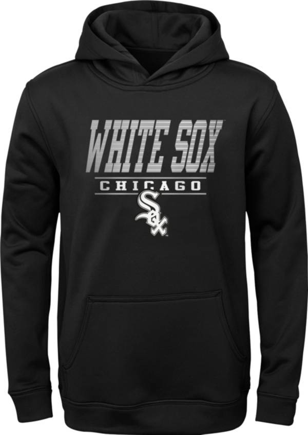 MLB Team Apparel Youth Chicago White Sox Black Winstreak Pullover Hoodie