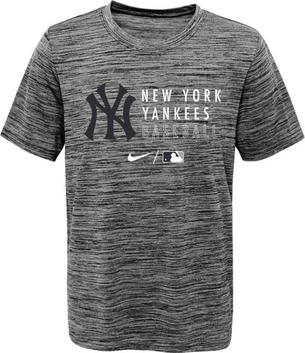 Nike Youth New York Yankees Heathered Grey Velocity Practice Performance T-Shirt