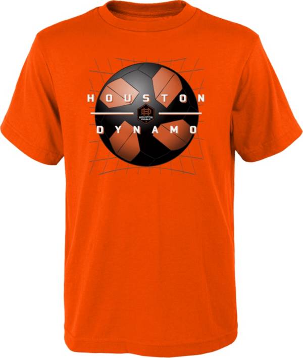 MLS Youth Houston Dynamo Back of the Net Orange T-Shirt product image