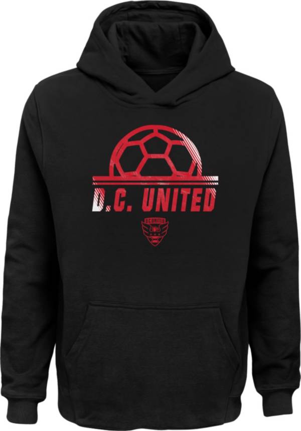 MLS Youth D.C. United Blocker Black Pullover Hoodie