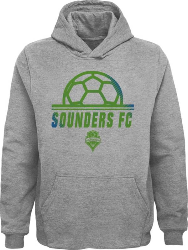 MLS Youth Seattle Sounders Blocker Grey Pullover Hoodie