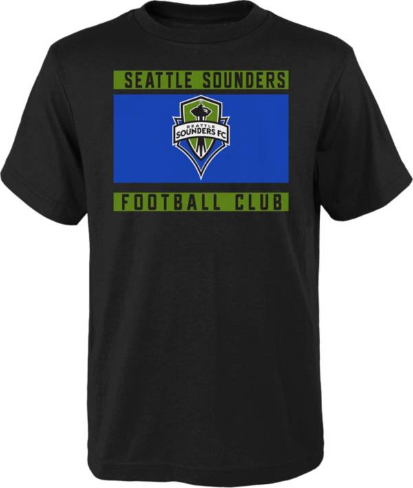 MLS Youth Seattle Sounders Steel Black T-Shirt