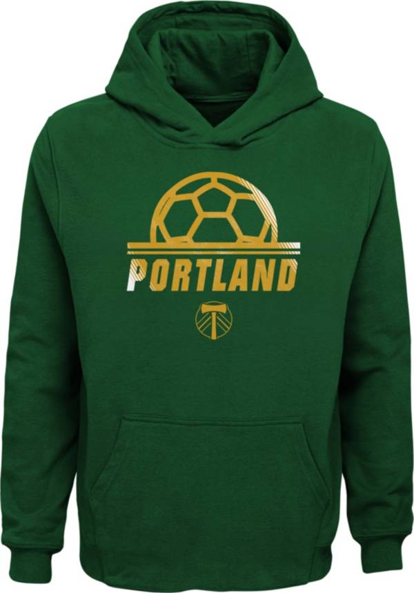 MLS Youth Portland Timbers Blocker Green Pullover Hoodie