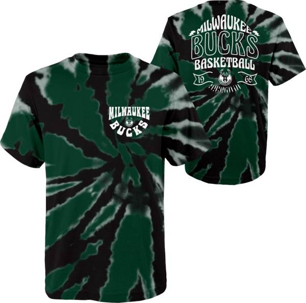 Outerstuff Youth Milwaukee Bucks Green Tie Dye T-Shirt