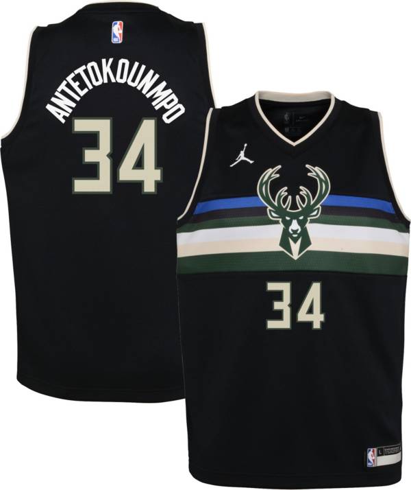 Nike Youth Milwaukee Bucks Giannis Antetokounmpo Black Statement Jersey