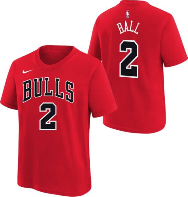 Outerstuff Youth Chicago Bulls Lonzo Ball #2 Red T-Shirt