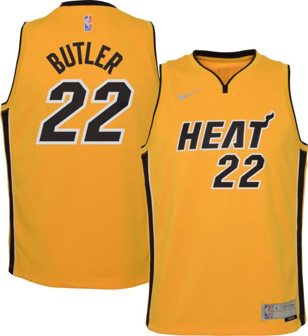 Nike Youth Miami Heat 2021 Earned Edition Jimmy Butler Dri-FIT Swingman Jersey