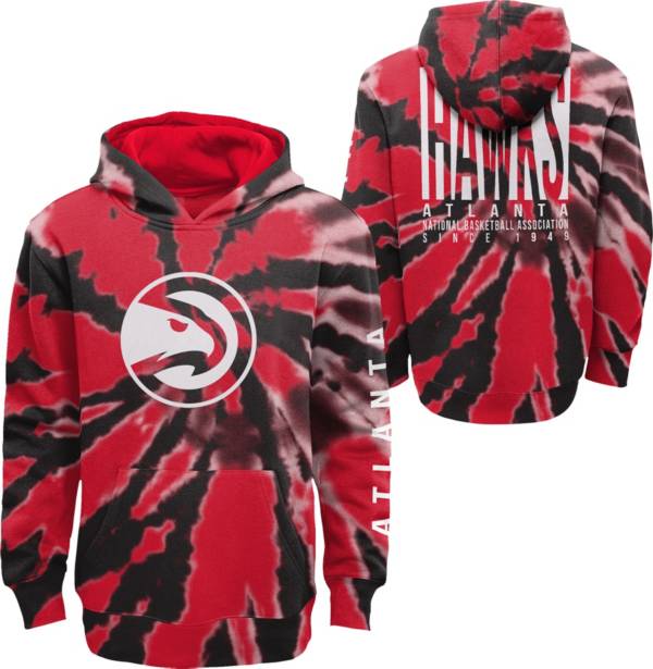 Outerstuff Youth Atlanta Hawks Red Tie Dye Pullover Hoodie