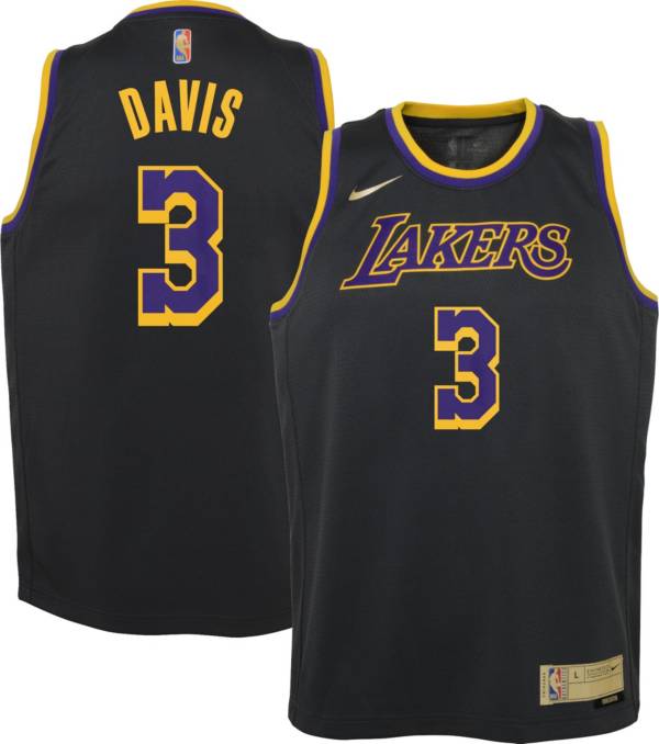 Nike Youth Los Angeles Lakers 2021 Earned Edition Anthony Davis Dri-FIT Swingman Jersey