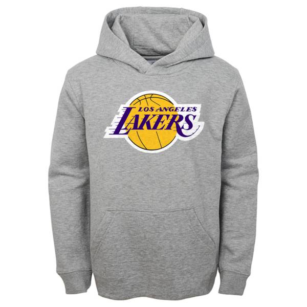 Outerstuff Youth Los Angeles Lakers Grey Fleece Logo Hoodie