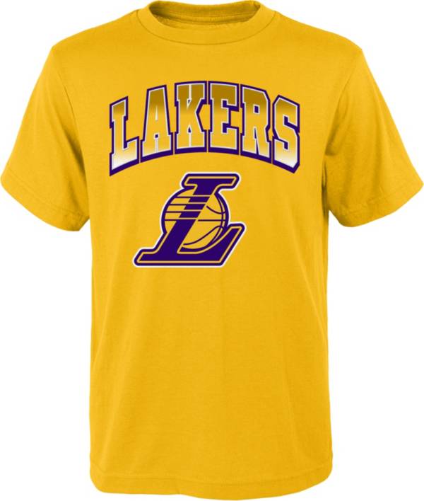 Outerstuff Youth Los Angeles Lakers Yellow Fade Arc T-Shirt