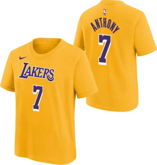 Outerstuff Youth Los Angeles Lakers Carmelo Anthony #7 Yellow Icon T-Shirt