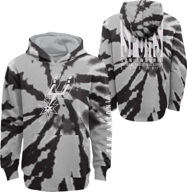 Outerstuff Youth San Antonio Spurs Black Tie Dye Pullover Hoodie