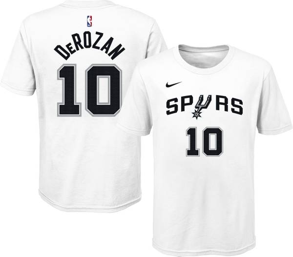 Nike Youth San Antonio Spurs DeMar DeRozan #10 Cotton White T-Shirt