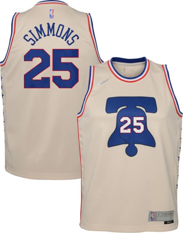 Nike Youth Philadelphia 76ers 2021 Earned Edition Ben Simmons Dri-FIT Swingman Jersey