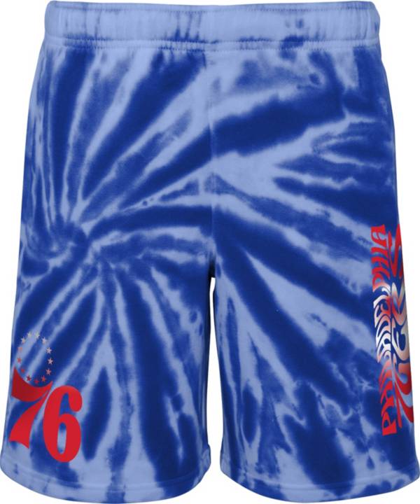 Outerstuff Youth Philadelphia 76ers Blue Tie Dye Shorts