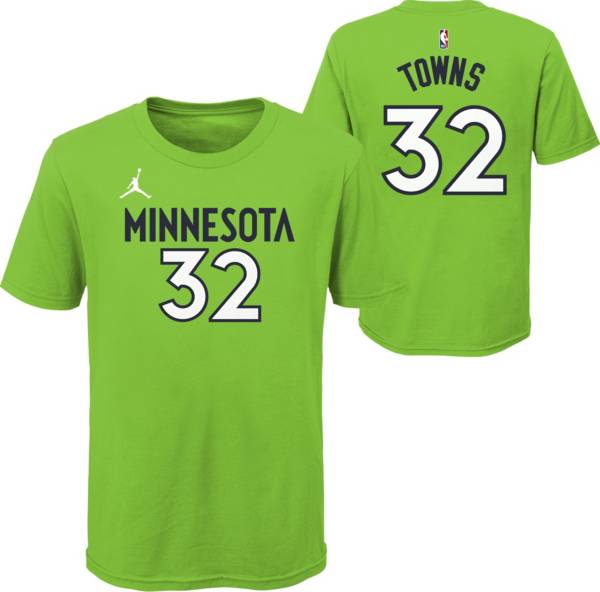 Outerstuff Youth Minnesota Timberwolves Karl-Anthony Towns #32 Green Statement T-Shirt