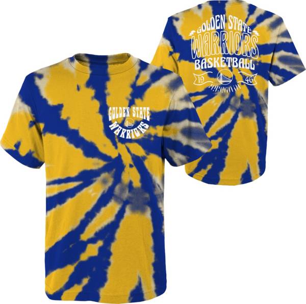 Outerstuff Youth Golden State Warriors Blue Tie Dye T-Shirt