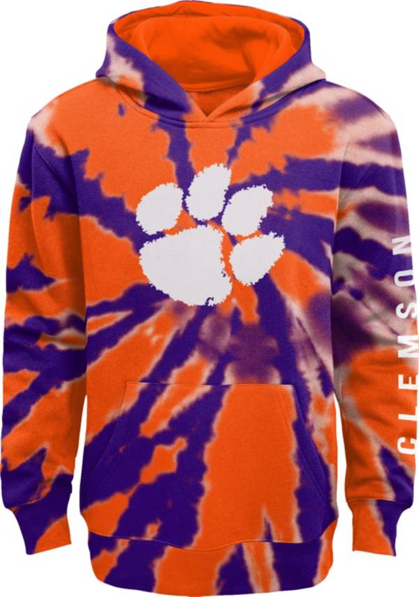 Gen2 Youth Clemson Tigers Orange Tie Dye Pullover Hoodie