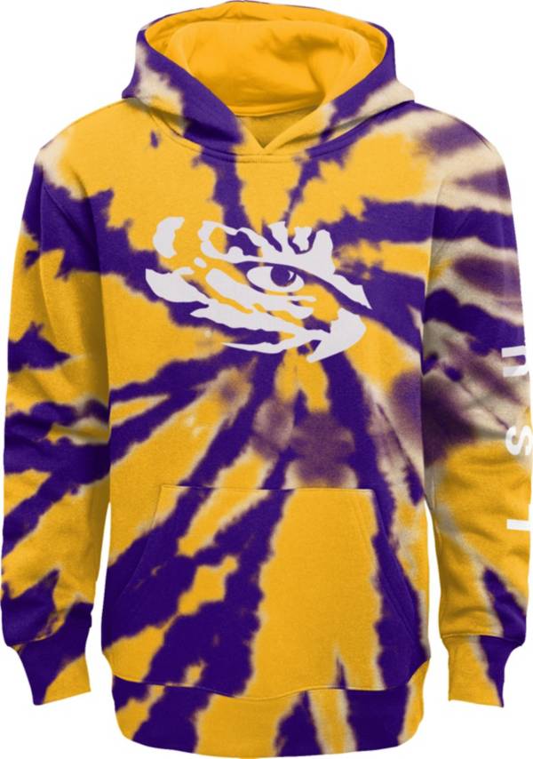 Gen2 Youth LSU Tigers Purple Tie Dye Pullover Hoodie