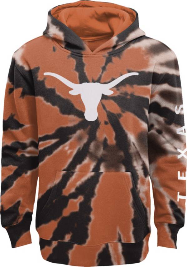 Gen2 Youth Texas Longhorns Burnt Orange Tie Dye Pullover Hoodie