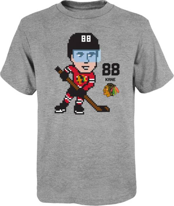 NHL Youth Chicago Blackhawks Patrick Kane #88 Pixel Grey T-Shirt