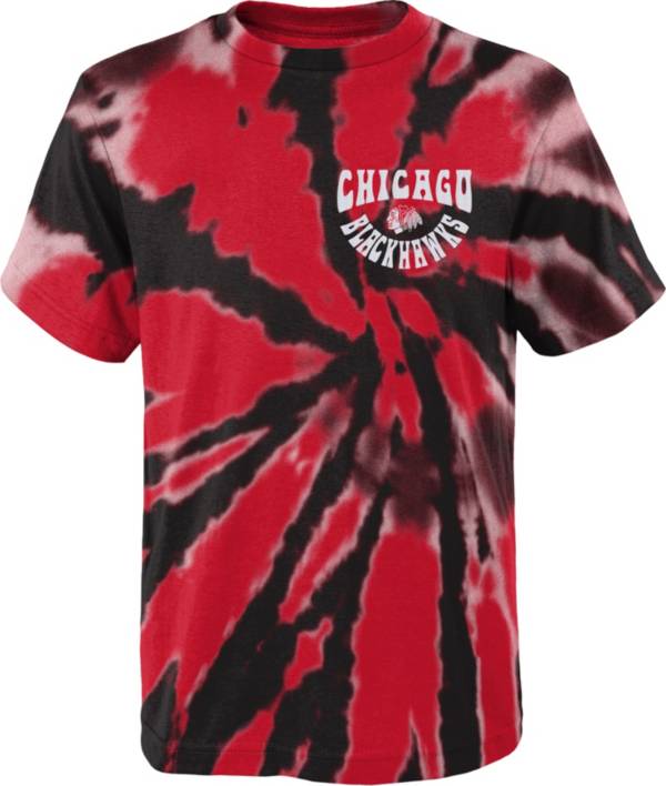 NHL Youth Chicago Blackhawks Pennant Tie-Dye T-Shirt