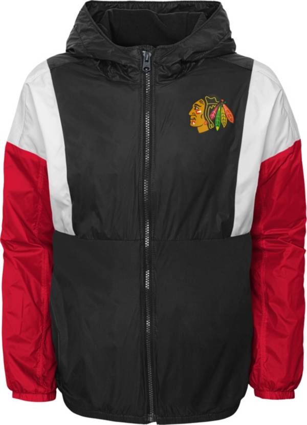 NHL Youth Chicago Blackhawks Stadium Red Windbreaker Jacket