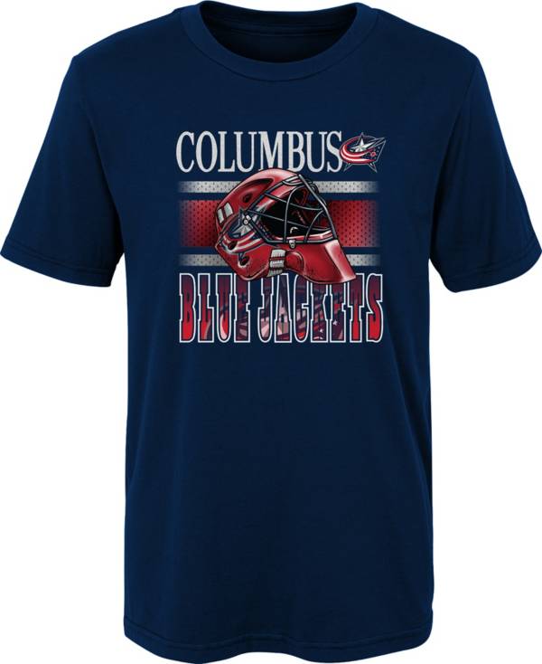 NHL Youth Columbus Blue Jackets Helmet Head Navy T-Shirt