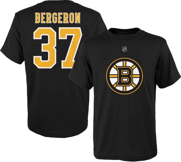 NHL Youth Boston Bruins Patrice Bergeron #37 Black Player T-Shirt