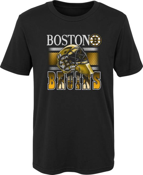 NHL Youth Boston Bruins Helmet Head Black T-Shirt