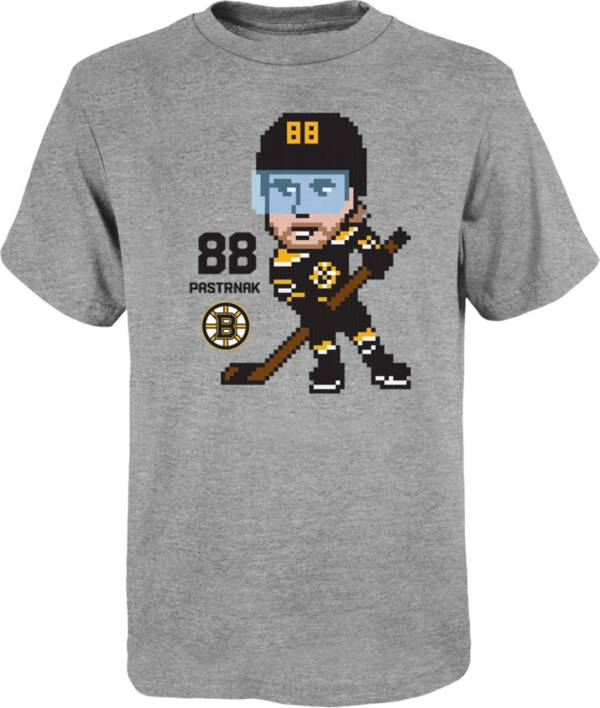 NHL Youth Boston Bruins David Pastrnak #88 Pixel Grey T-Shirt