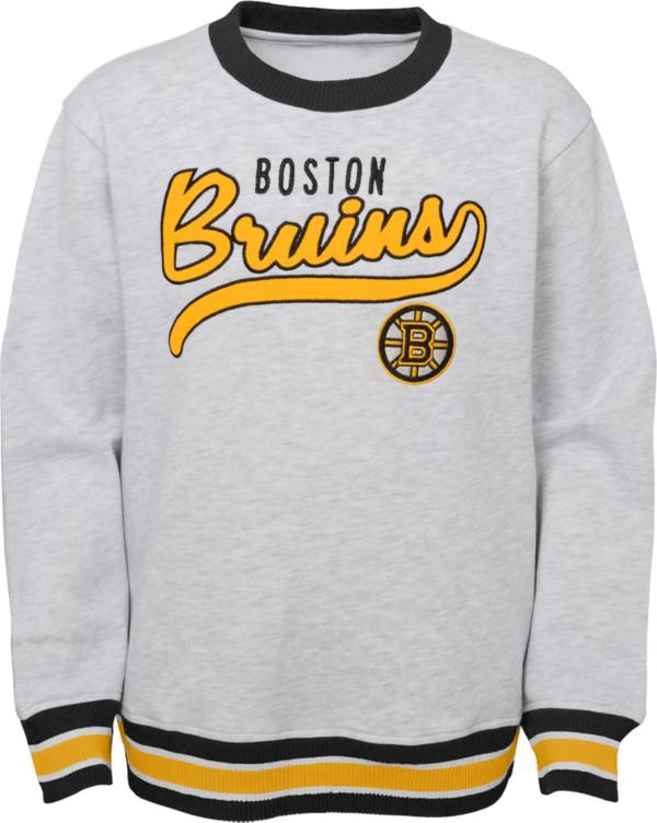 NHL Youth Boston Bruins Legends Heather Grey Pullover Sweatshirt