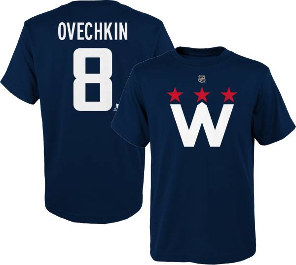 NHL Youth Washington Capitals Alex Ovechkin #8 Third Navy T-Shirt