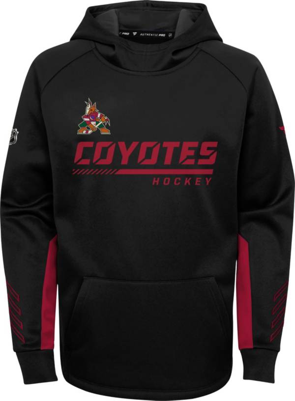 NHL Youth Arizona Coyotes Authentic Pro Black Pullover Hoodie